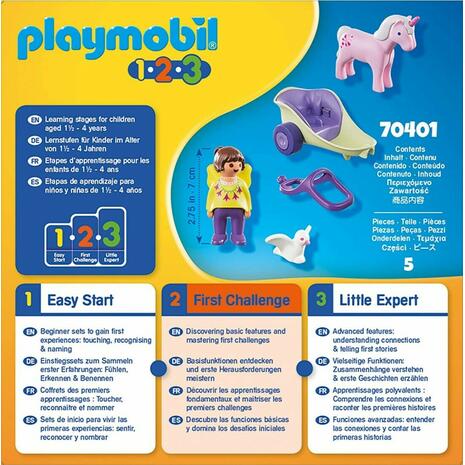 Playmobil 1-2-3 Νεραϊδοάμαξα με μονόκερο 70401